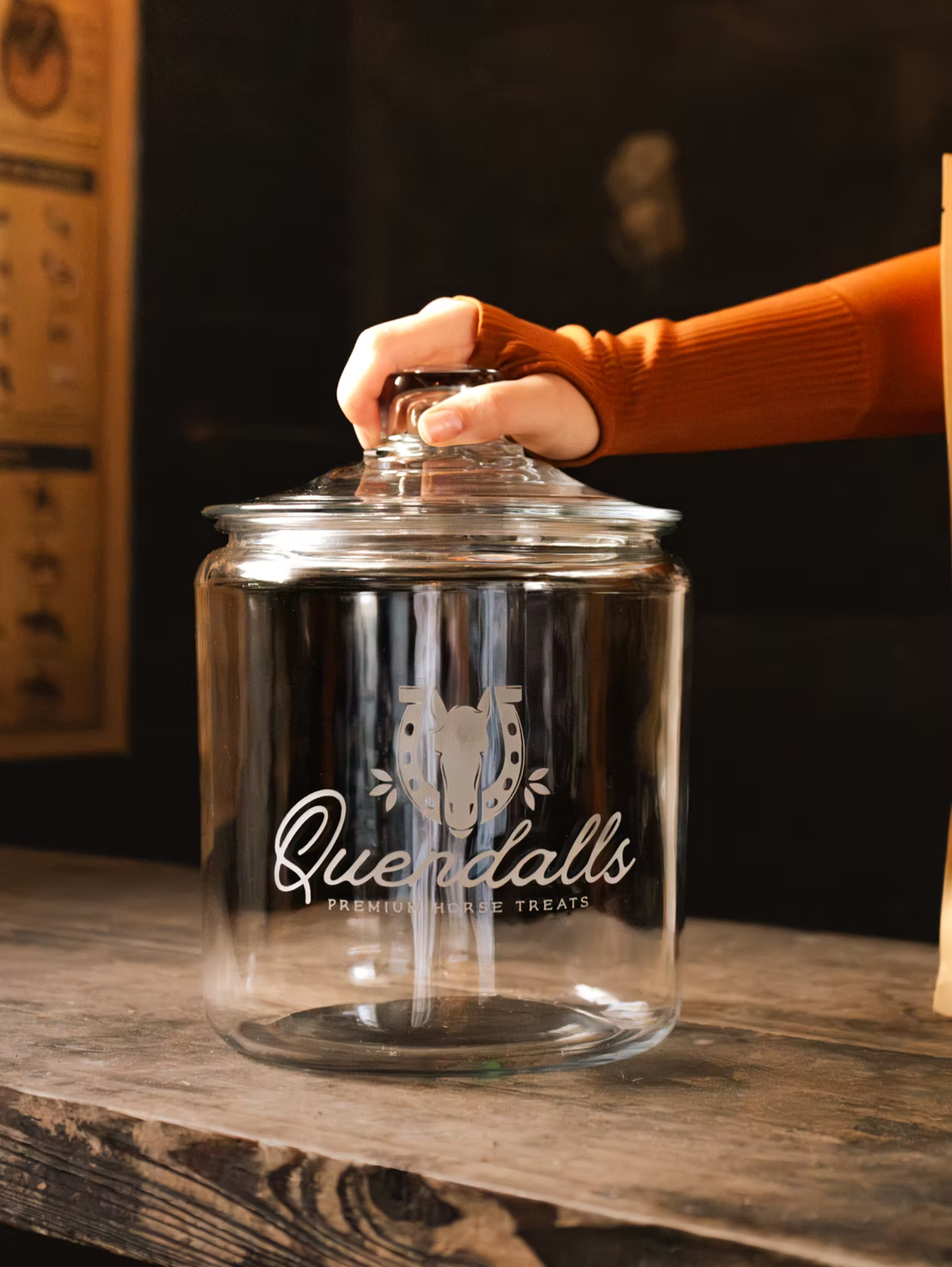Quendalls Premium Glass Treat Jar