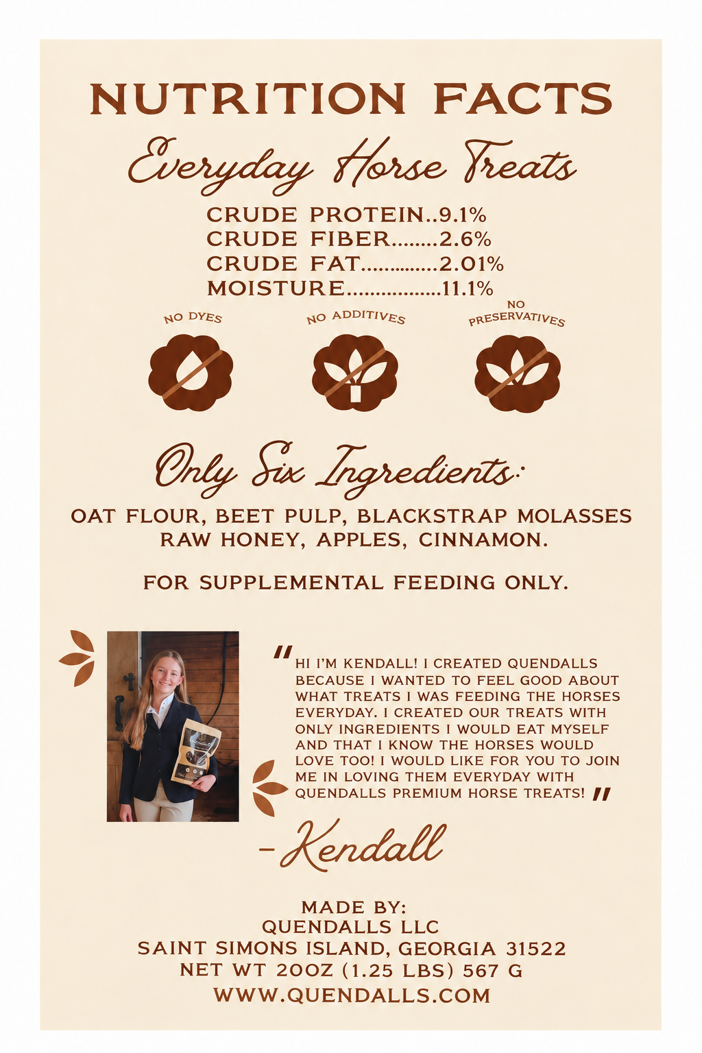 1.25lb Bag Everyday Premium Horse Treat - Apple Cinnamon